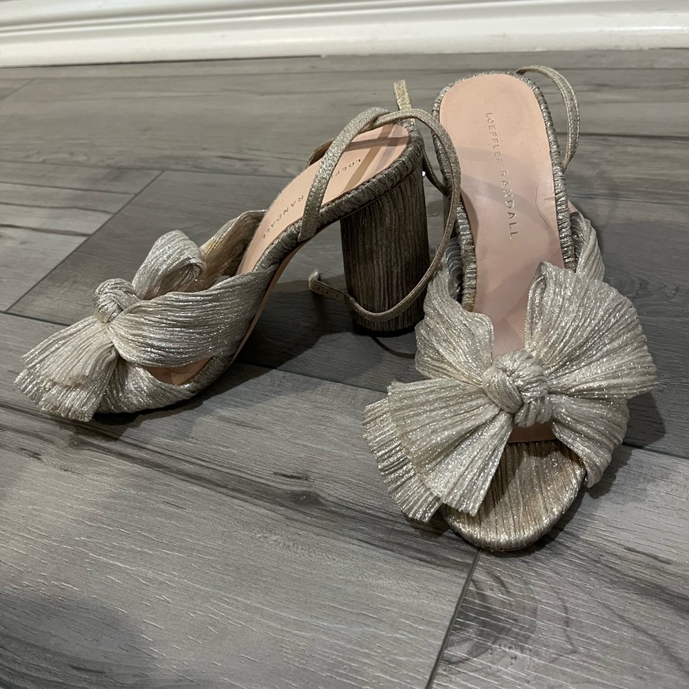 Loeffler Randall Metallic Heeled Sandals